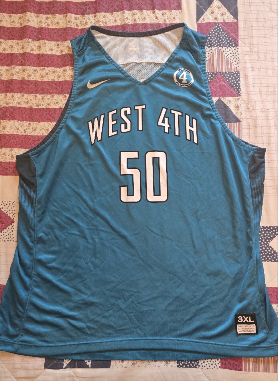 Nike Teal West 4th Basketball Jersey - 50